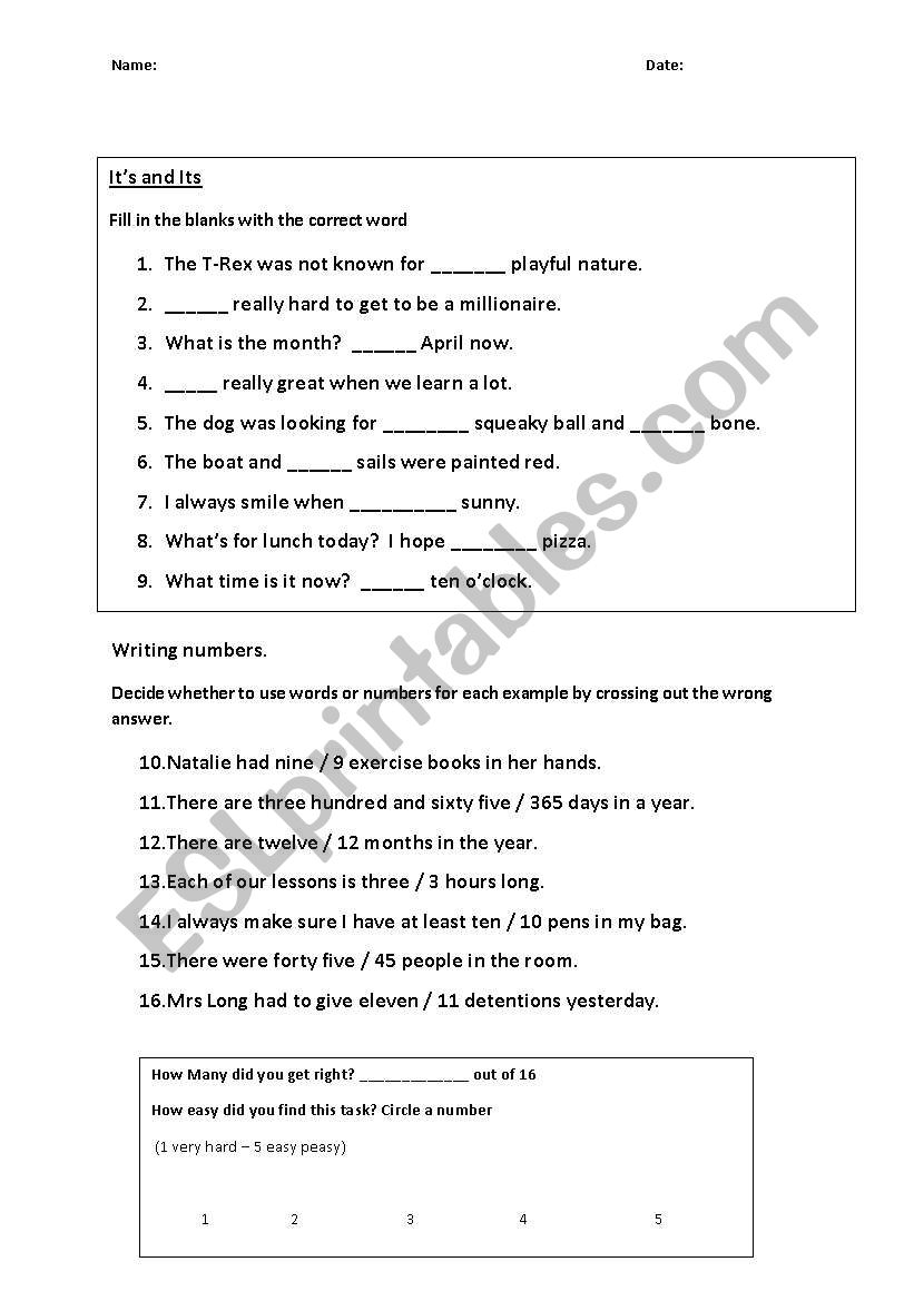 Literacy worksheet worksheet