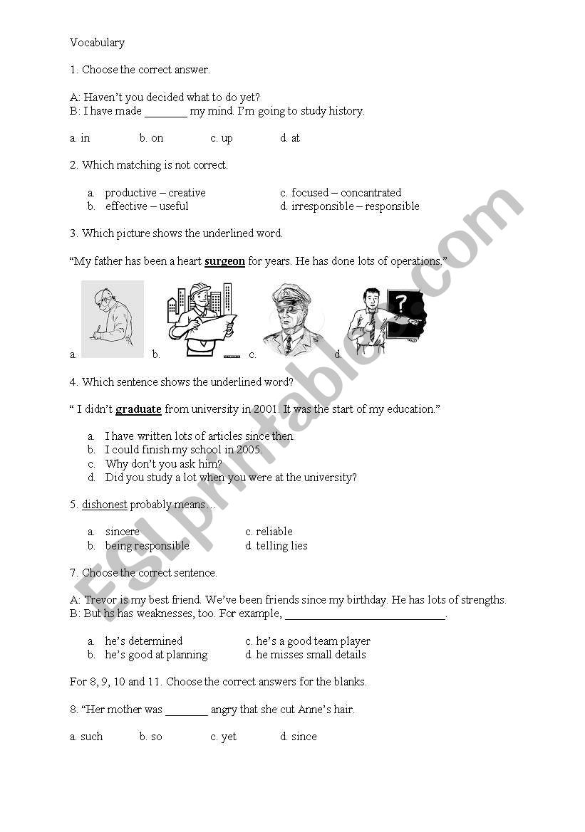 Test worksheet