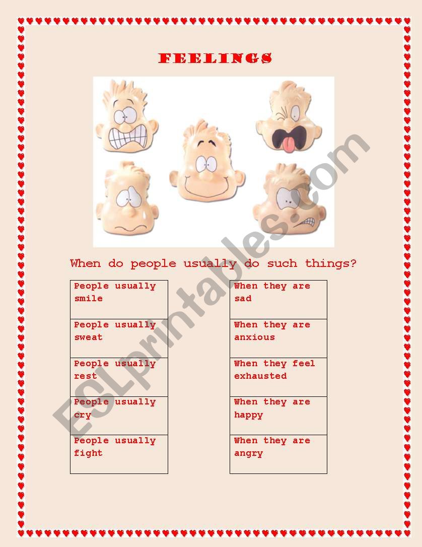 Feelings worksheet