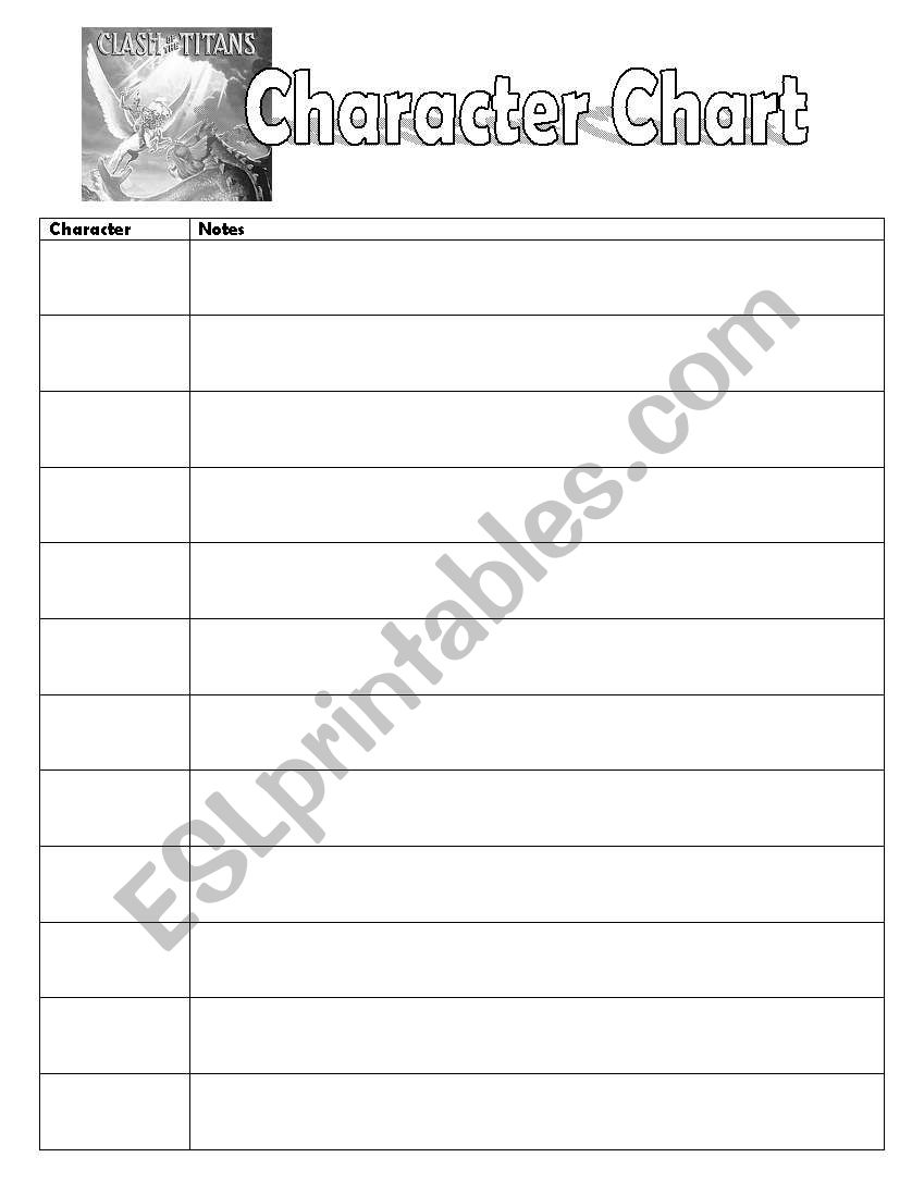 Clash of the Titans worksheet