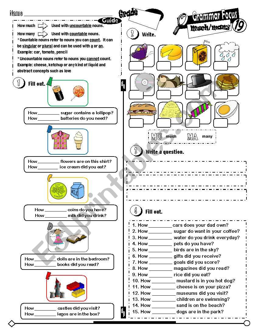 Grammar Focus Series_19 Much & Many (Fully Editable + Key)