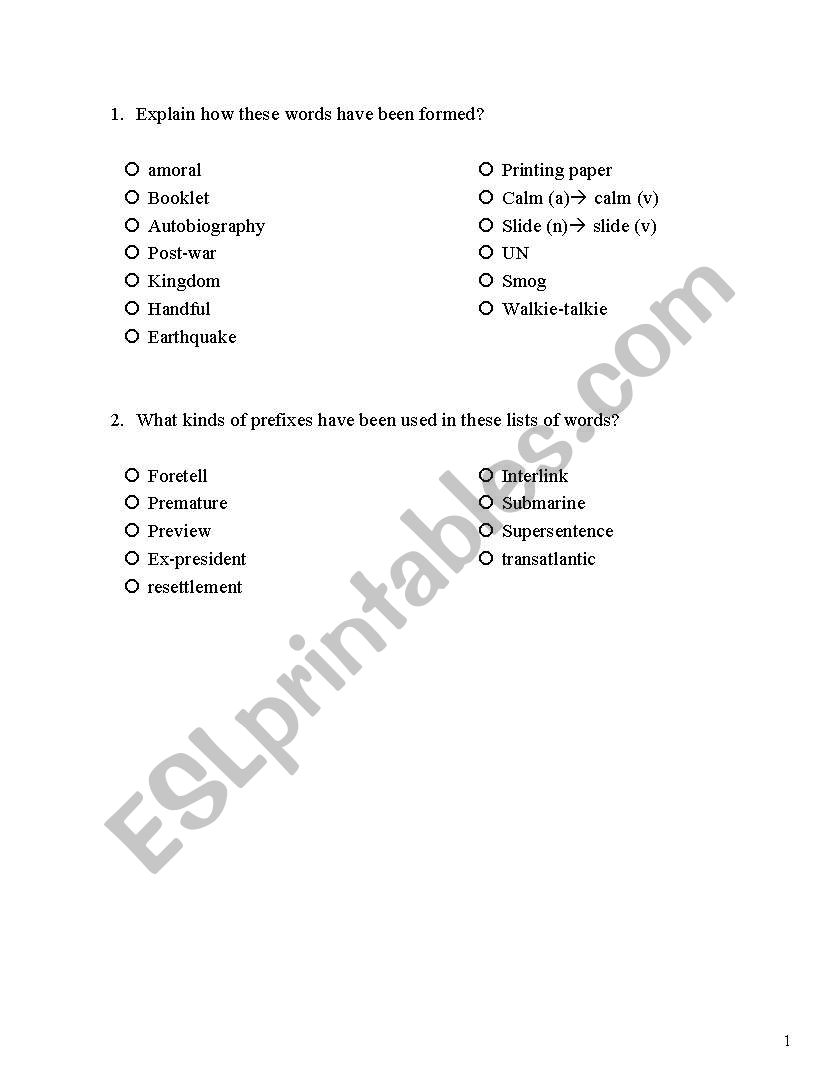 Advanced grammar worksheet