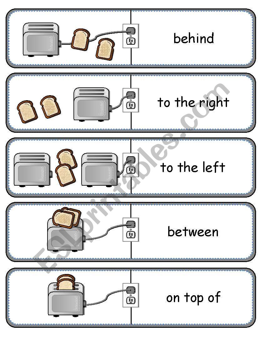 Where is the Toast Preposition Dominoes and  Memory Cards with Poster and Poem Part 1 of 3