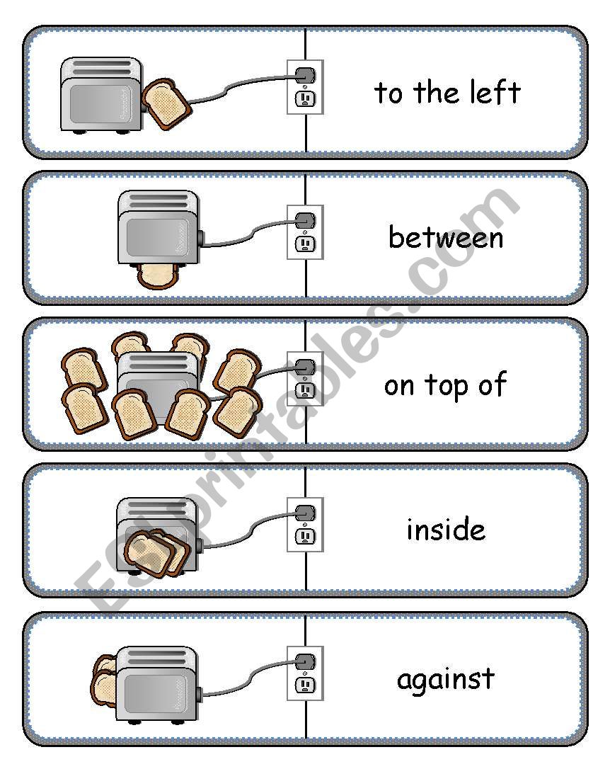 Where is the Toast Preposition Dominoes and Memory Cards with Poster and Poem Part 2 of 3