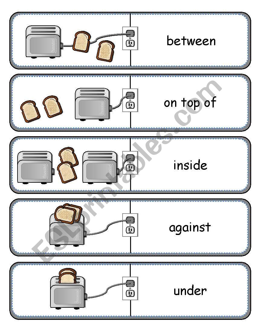 Where is the Toast Preposition Dominoes and Memory Cards with Poster and Poem Part 3 of 3
