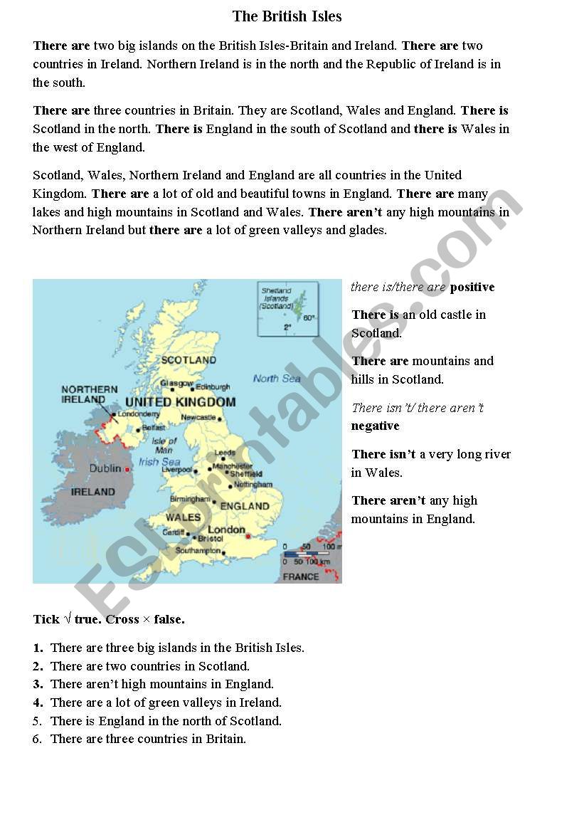 The British Isles worksheet