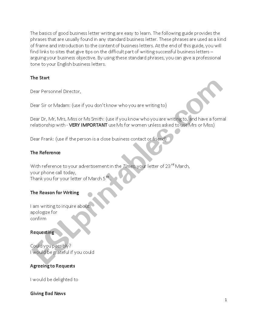 letters worksheet