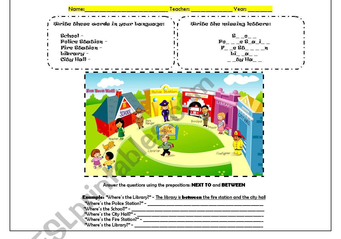 Giving Directions (For Kids) worksheet