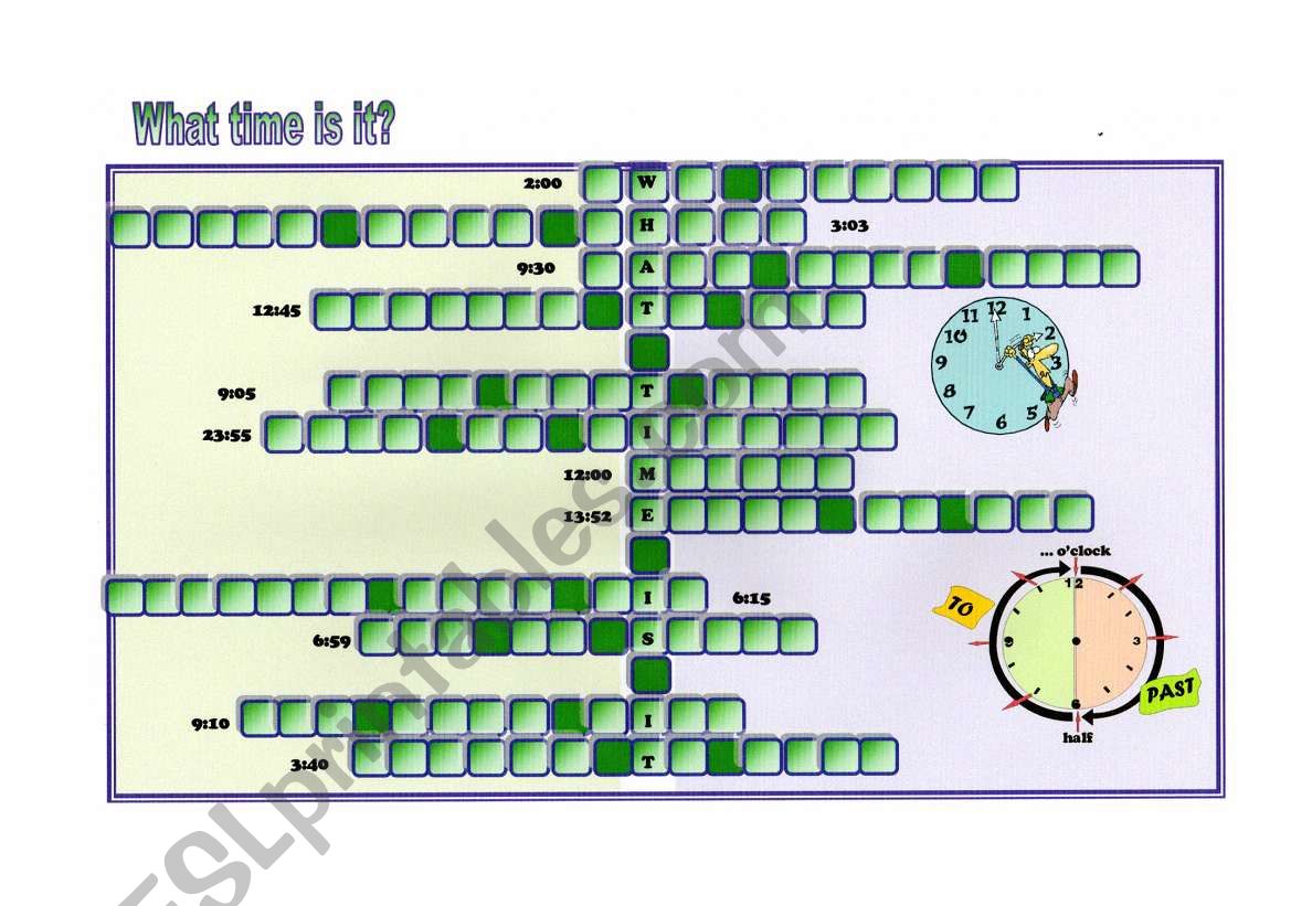 What  time is it? worksheet