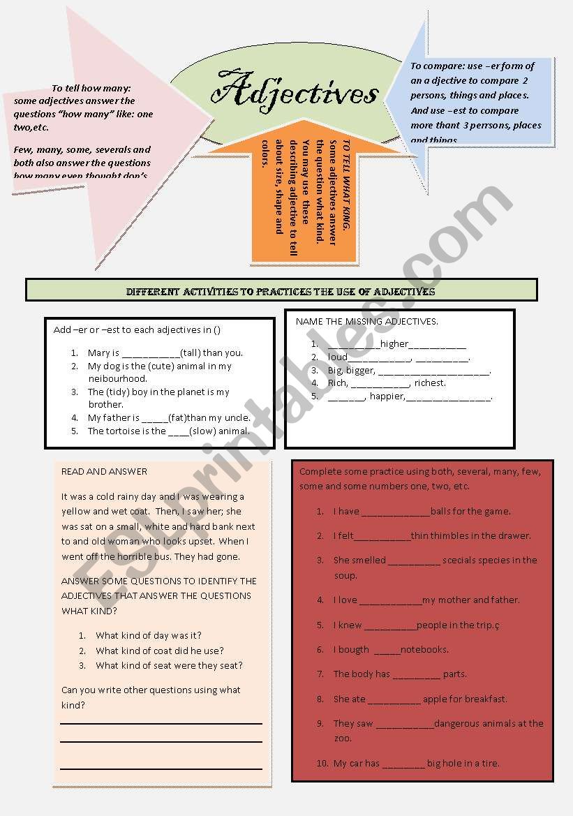 ADJECTIVES worksheet