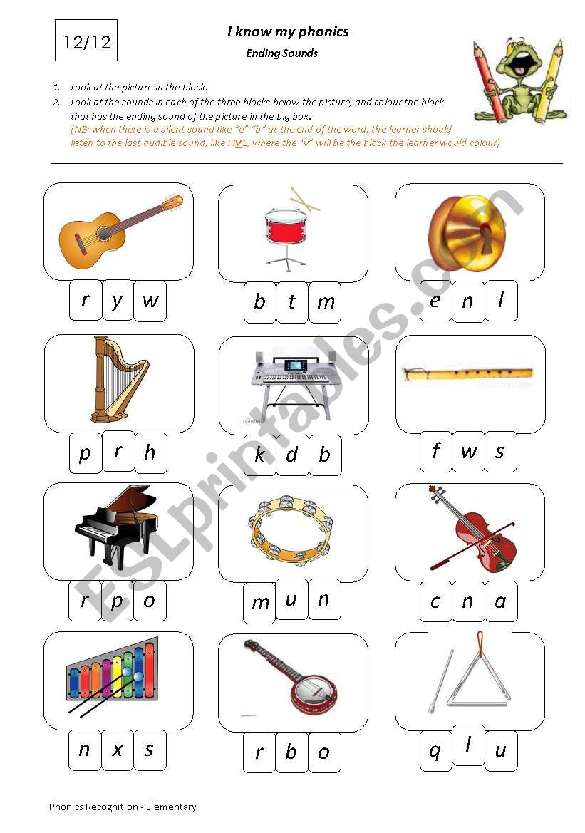 I Know My Phonics: Ending Sounds 12/12