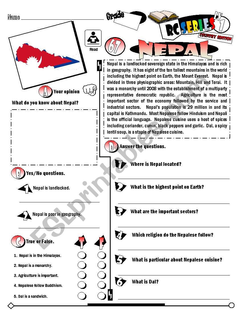 RC Series_Level 01_Country Edition_67 Nepal (Fully Editable + Key)