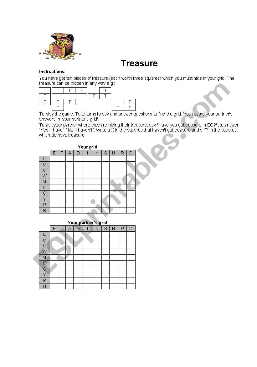 Treasure hunt- alphabet & have got