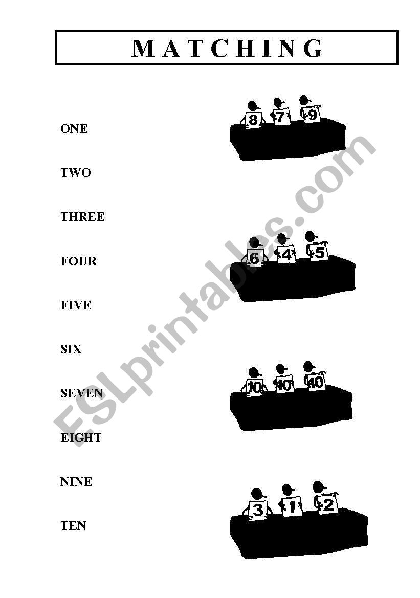 numbers worksheet