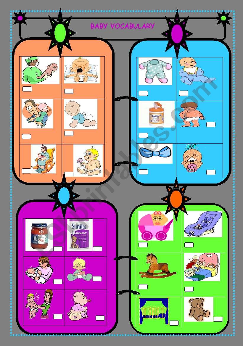 UNSCRAMBLE BABY VOCABULARY worksheet