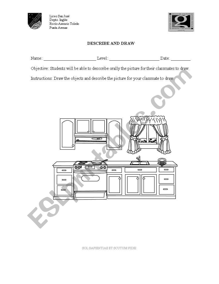 Describe and draw worksheet