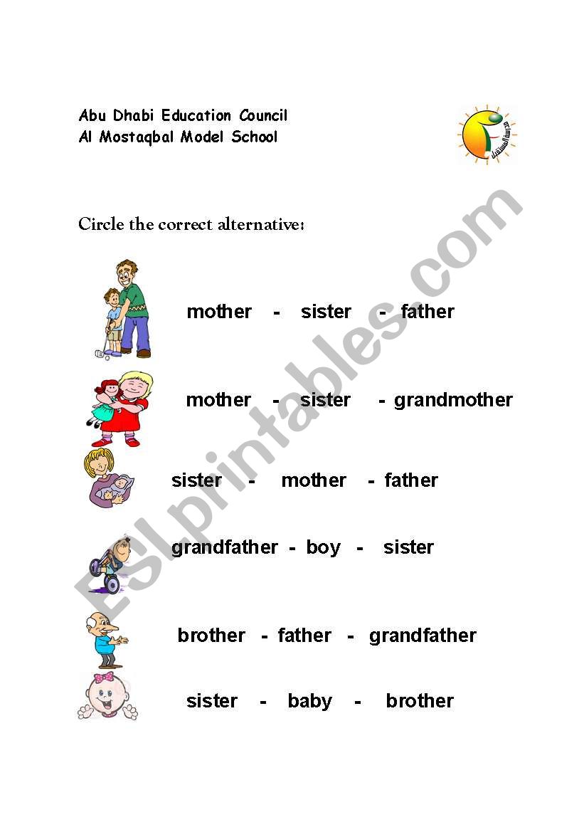 circle the correct alternative
