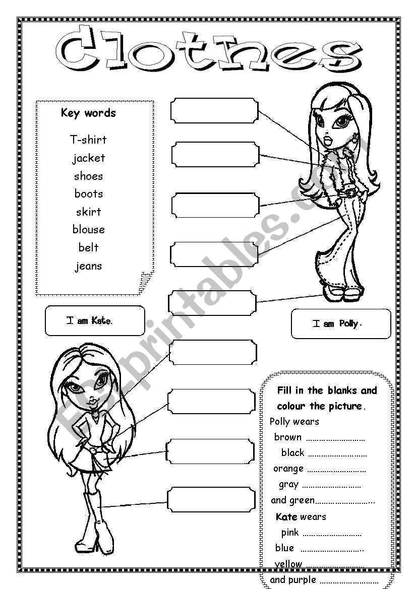 Clothes worksheet