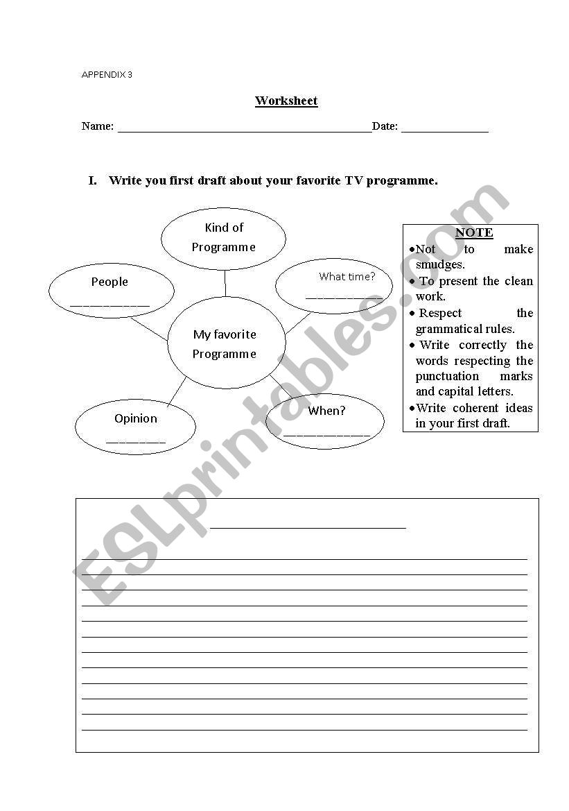 Tv programme worksheet