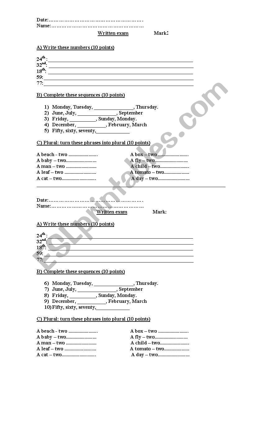 vocabulary worksheet
