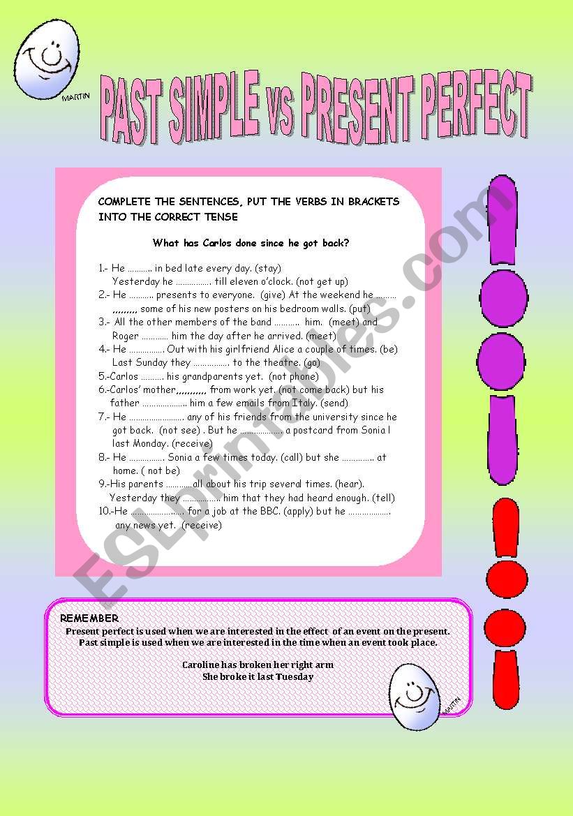 PAST SIMPLE vs PRESENT PERFECT