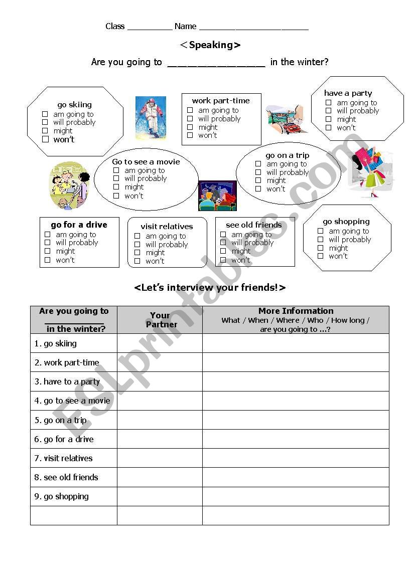 future tense-conversation practice