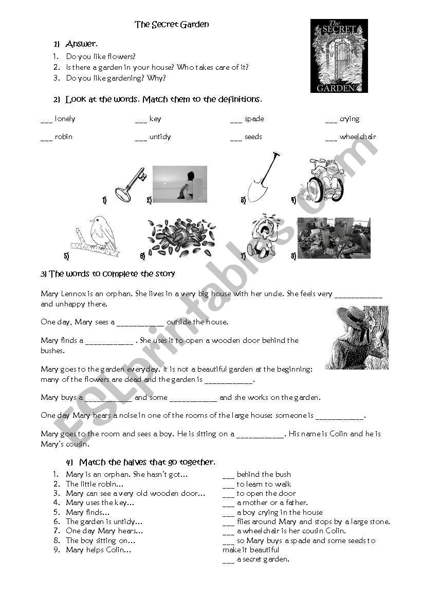 The Secret Garden worksheet