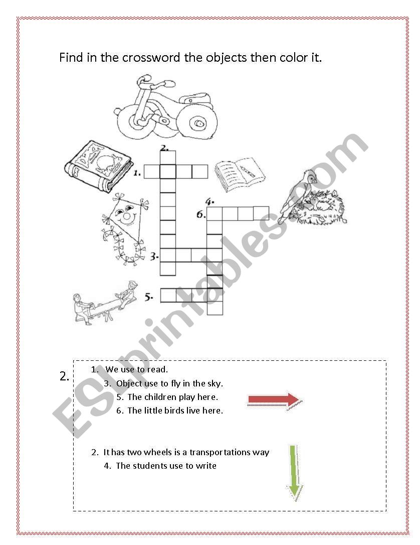 objects worksheet