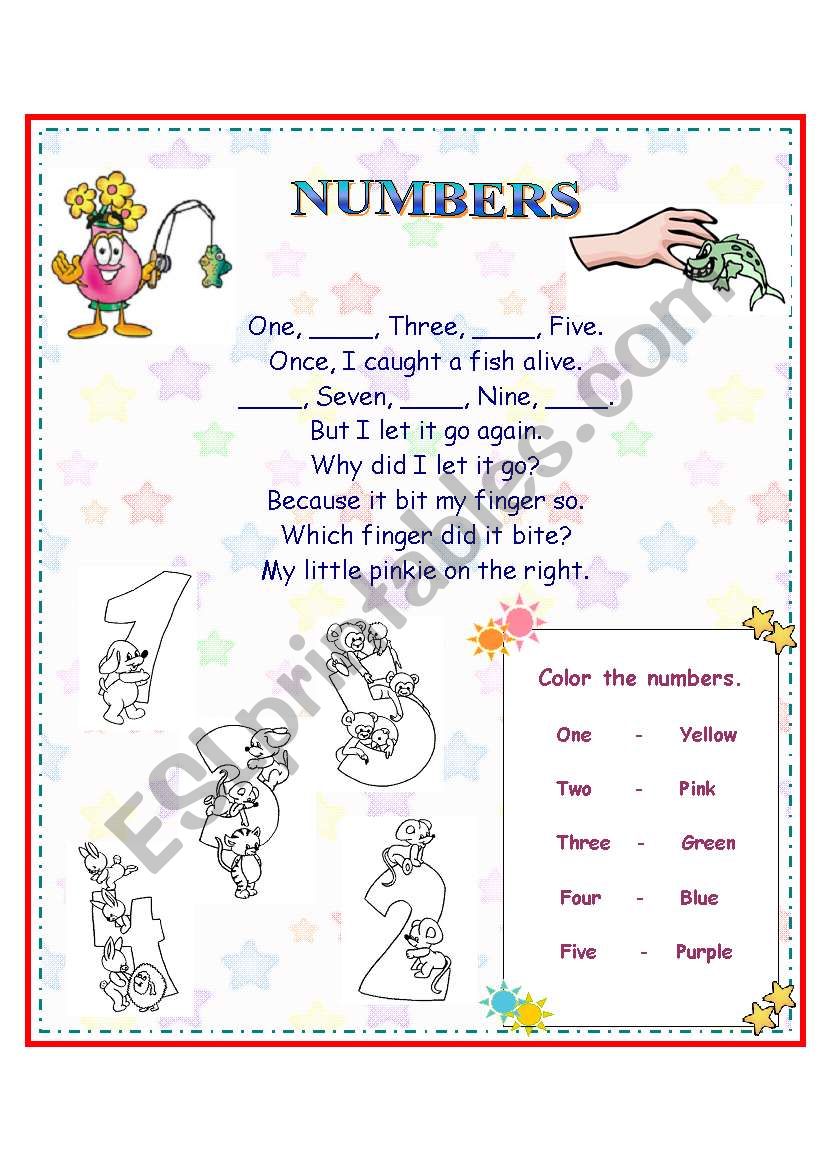 Number 1-5 worksheet