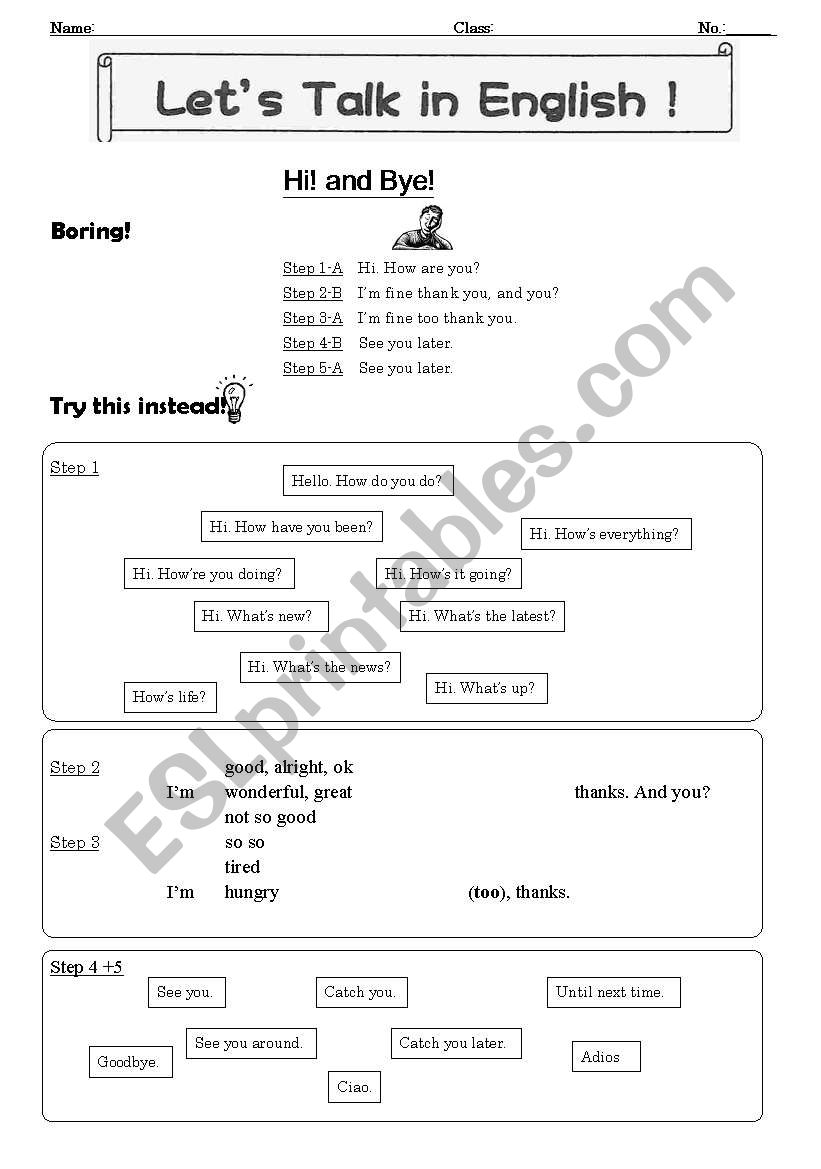 10 ways to say hi and 8 to say bye