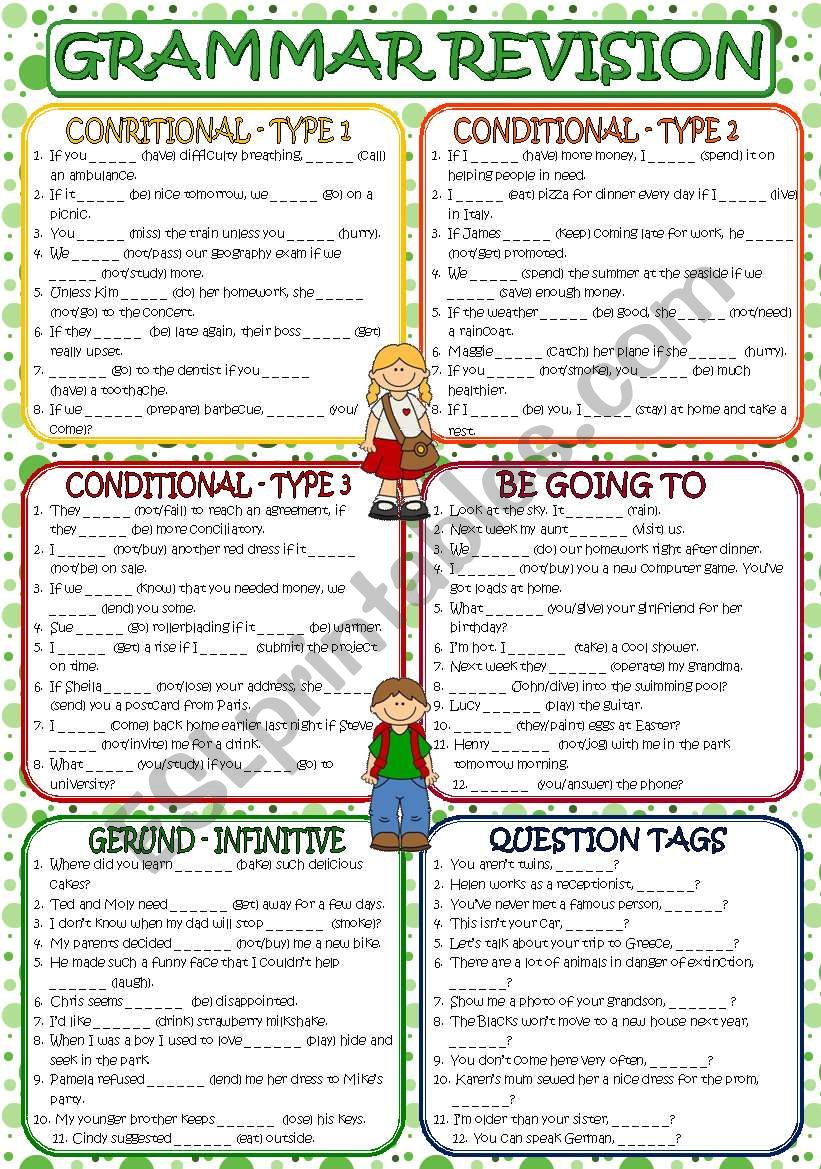 Grammar Revision (2) *B&W + KEY included*