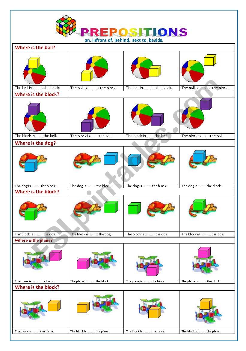 PREPOSITIONS worksheet