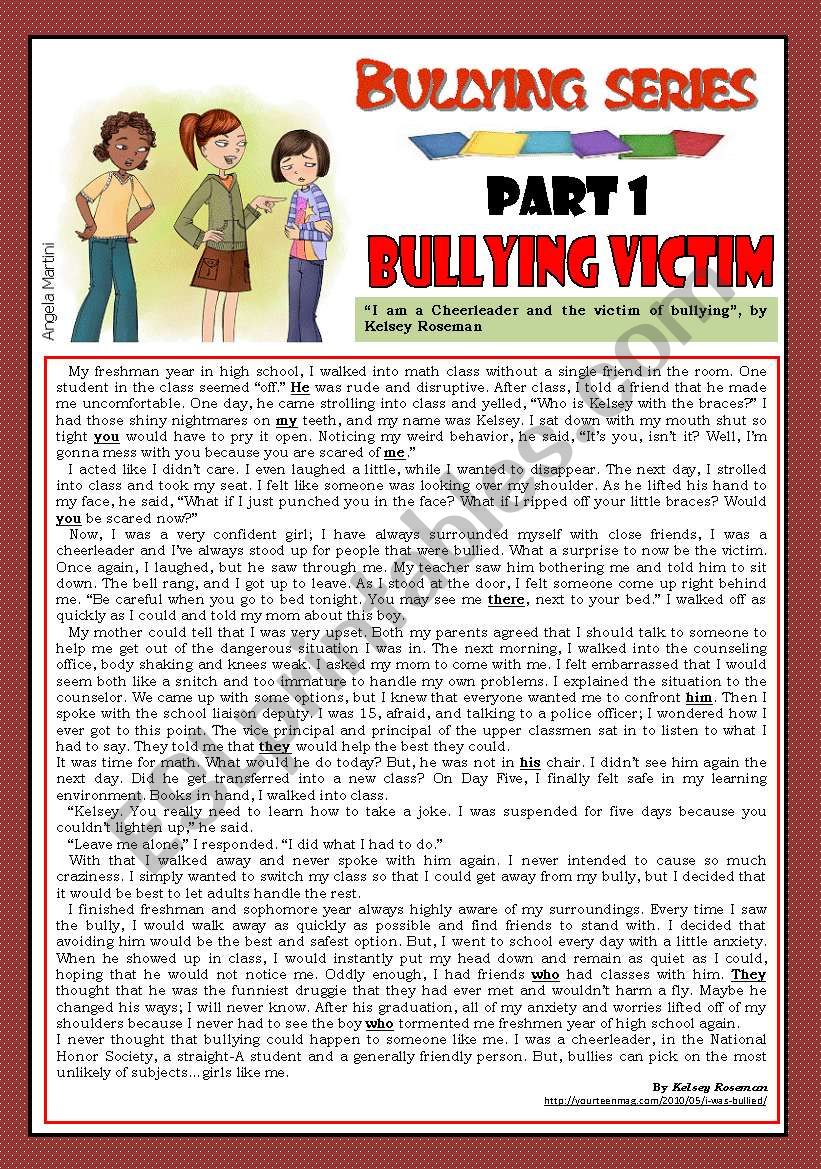 Bullying series - Part 1 - Bullying victim