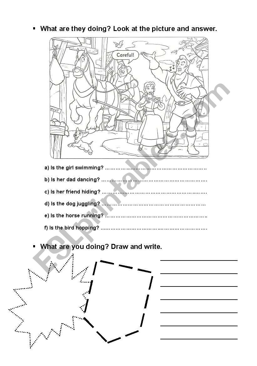 Present continuous worksheet