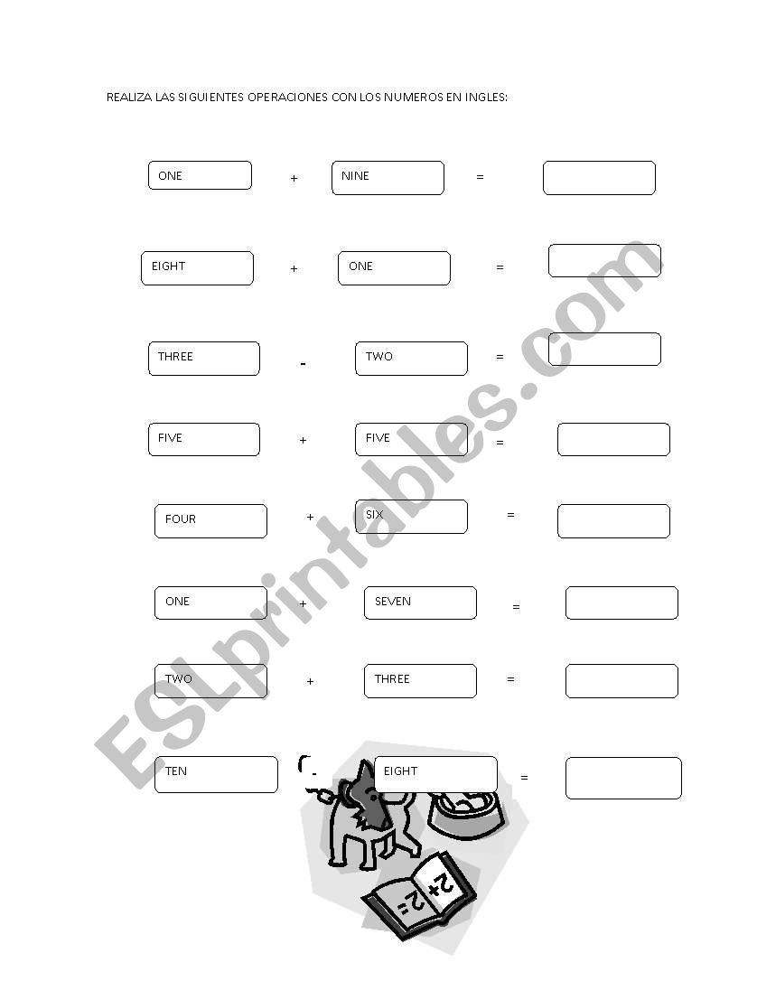 numbers worksheet