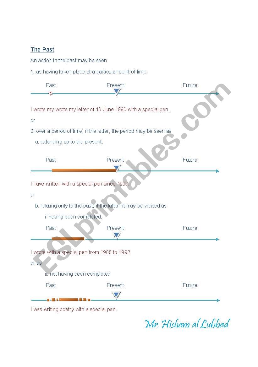 How do we See Past Actions worksheet