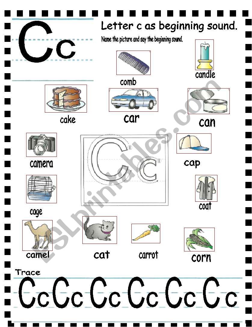 ABC -  letter Cc and sentences