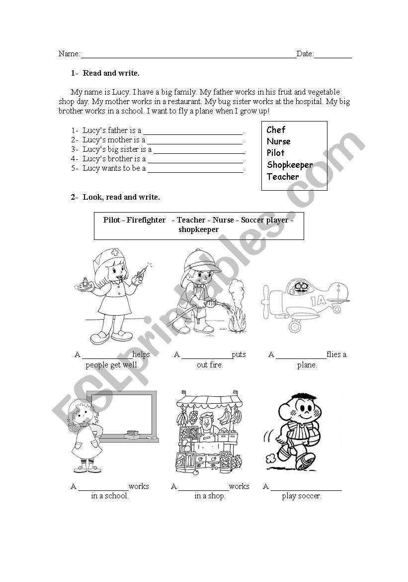 jobs worksheet