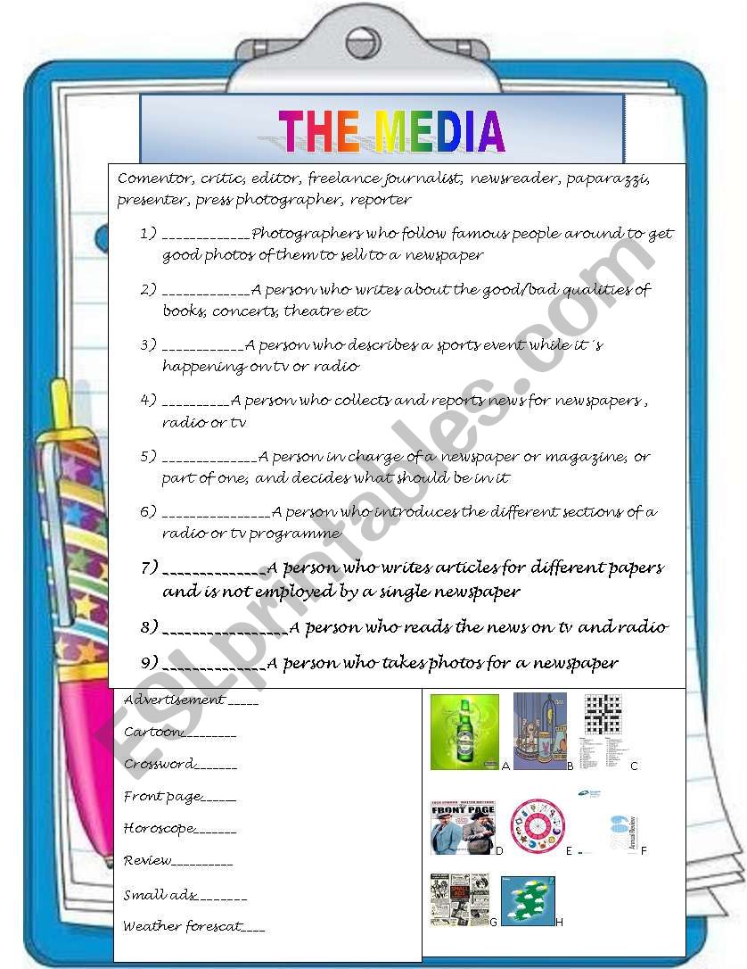 The media worksheet