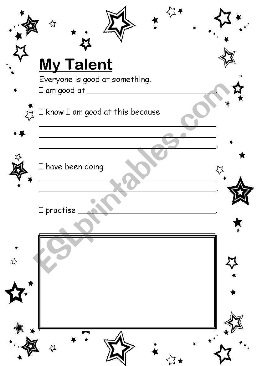 My Talent worksheet