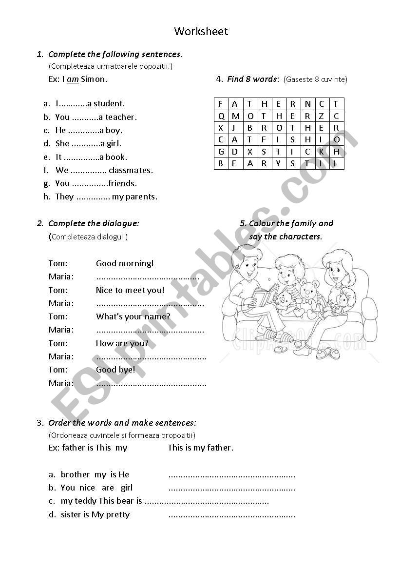 to be worksheet