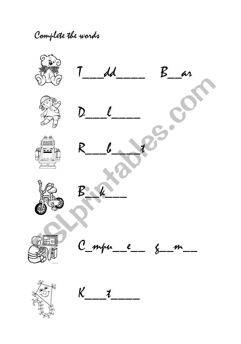 toys lexis worksheet
