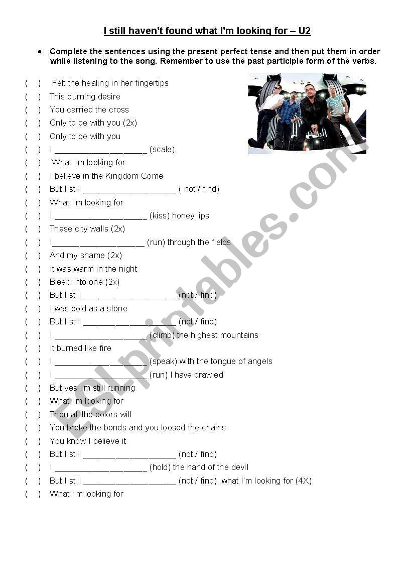 I still havenÂ´t found what IÂ´m looking for - U2