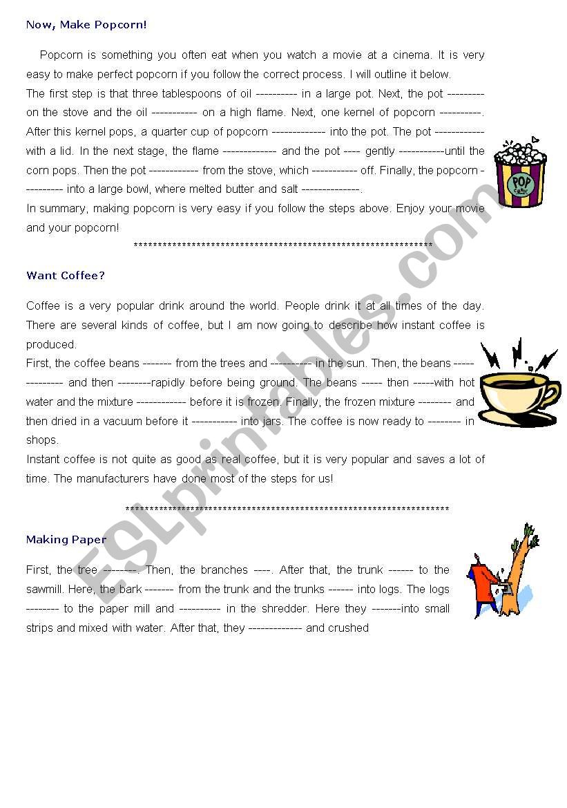 process of making things worksheet