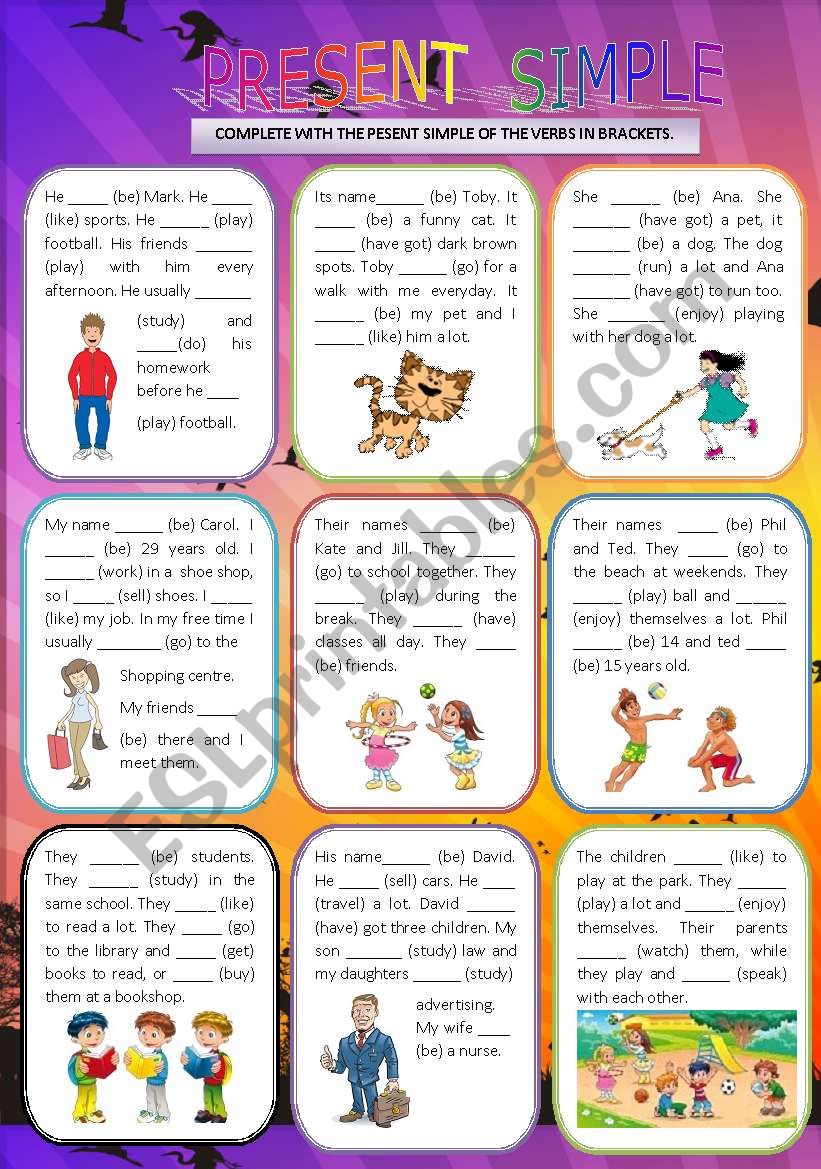 PRESENT SIMPLE worksheet