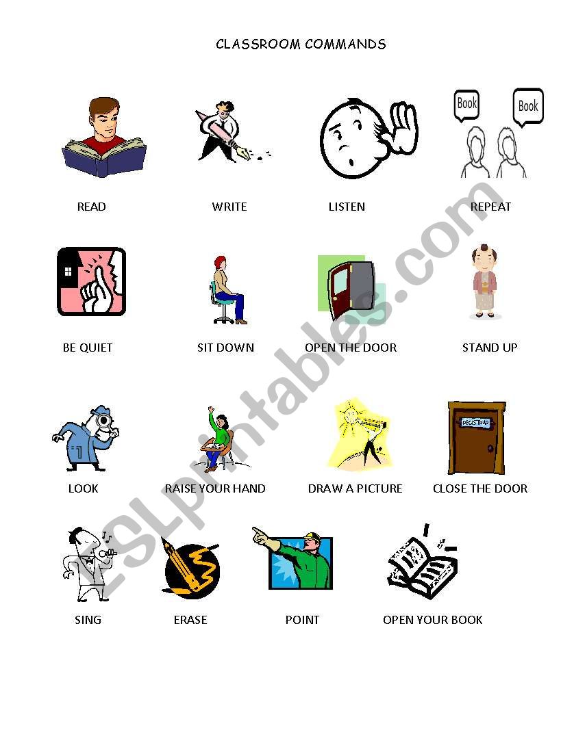 classroom language worksheet