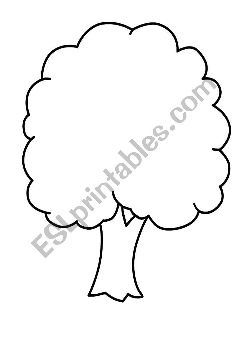 worksheet-fruits tree worksheet