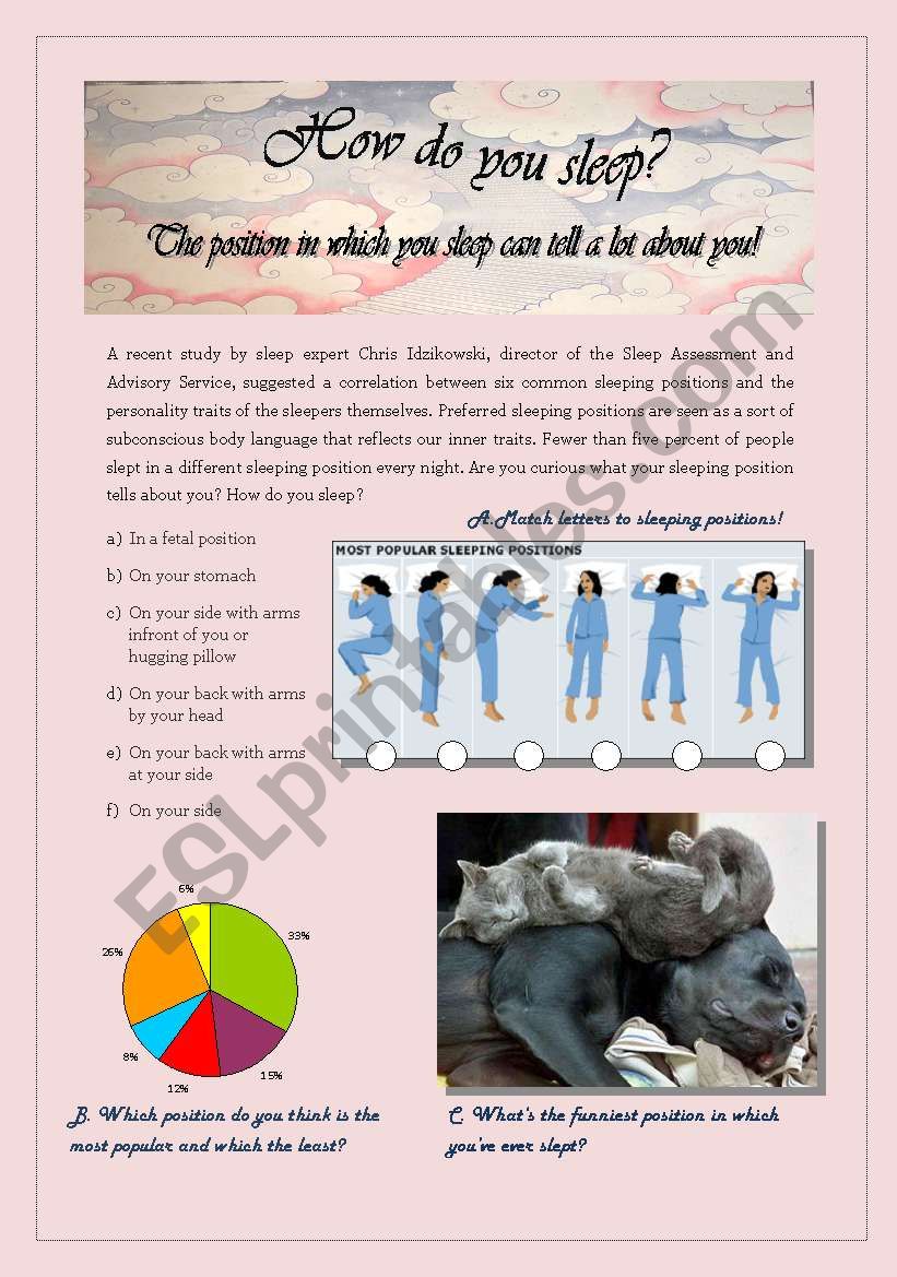 Sleeping positions - personality quiz