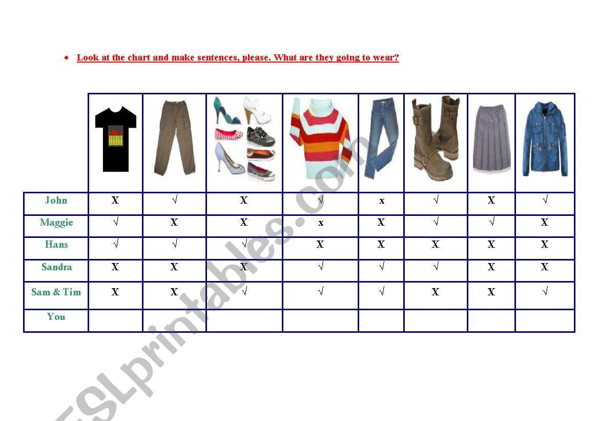 Clothes  worksheet