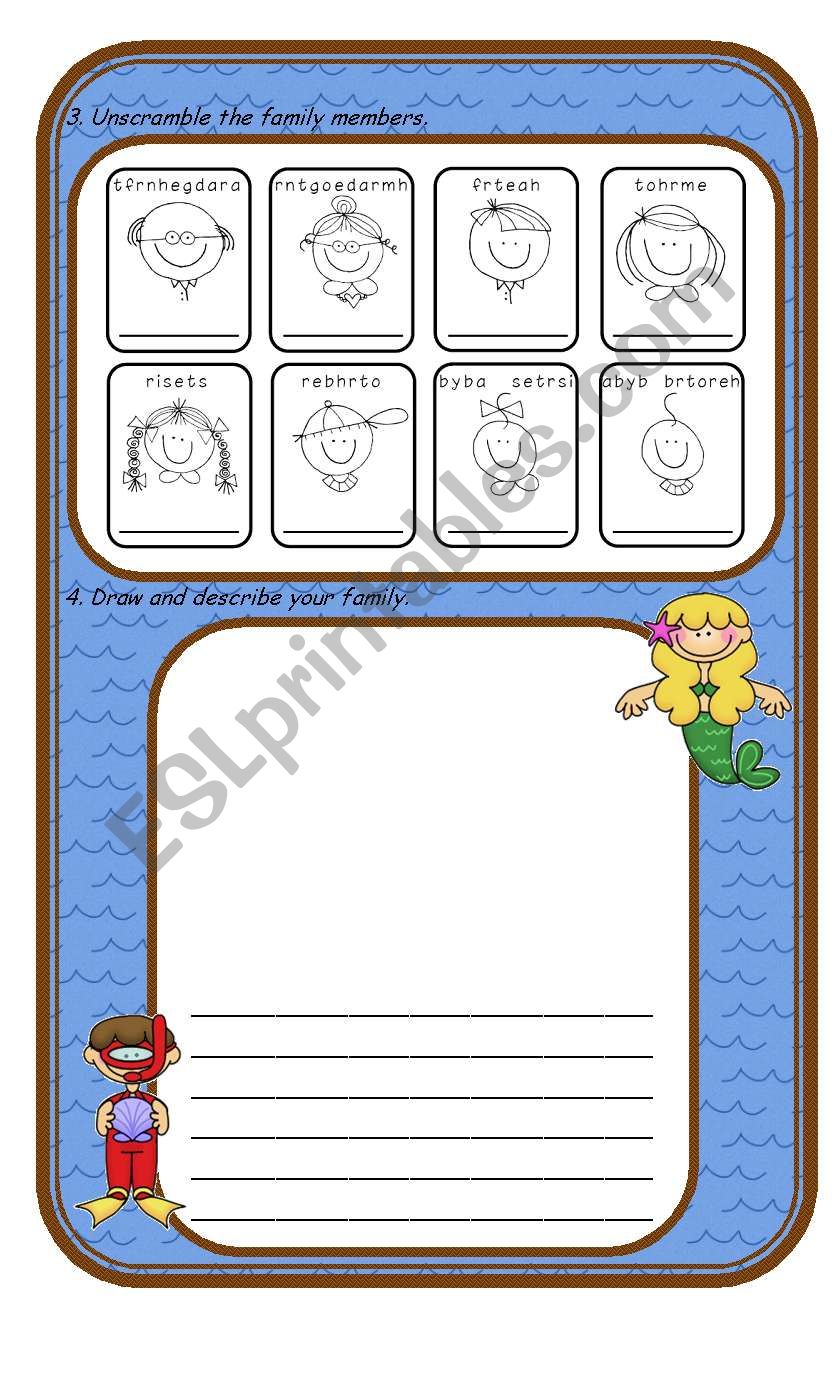 PattyÂ´s Family (second page) worksheet